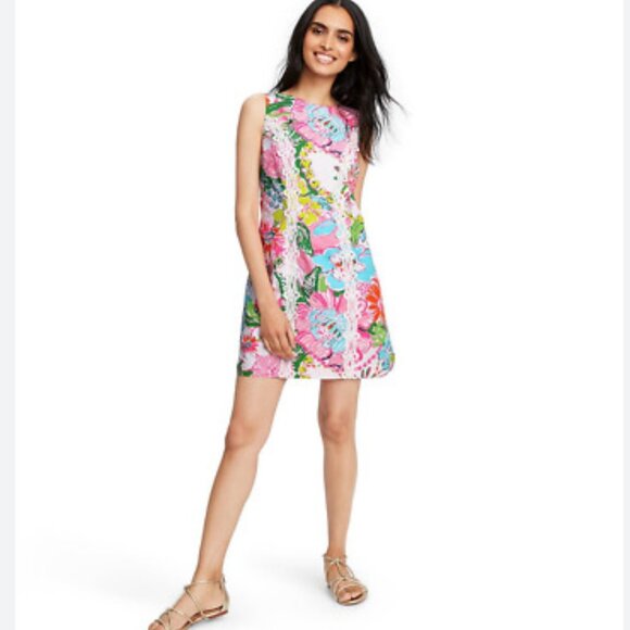 Lilly Pulitzer Dresses & Skirts - NWOT Lilly Pulitzer × Target Noise Posey Shift Dress with Lace Detail